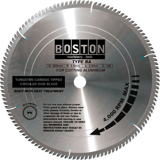 Boston Disc de tăiere Aluminiu cu 108 Dinti 350mm