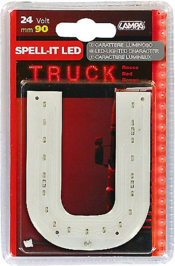 Lampa Spell-It Led 24V/90mm Red U LED-Autobeschriftung 24V Rot
