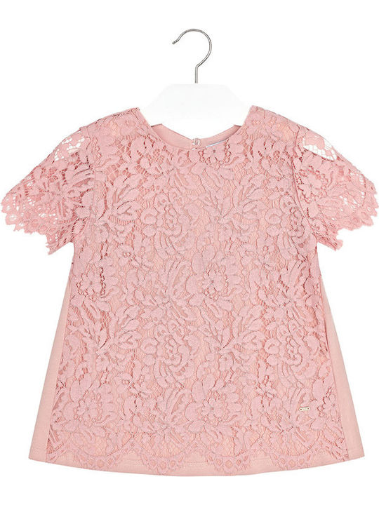 Mayoral Kids Blouse Short Sleeve Coral