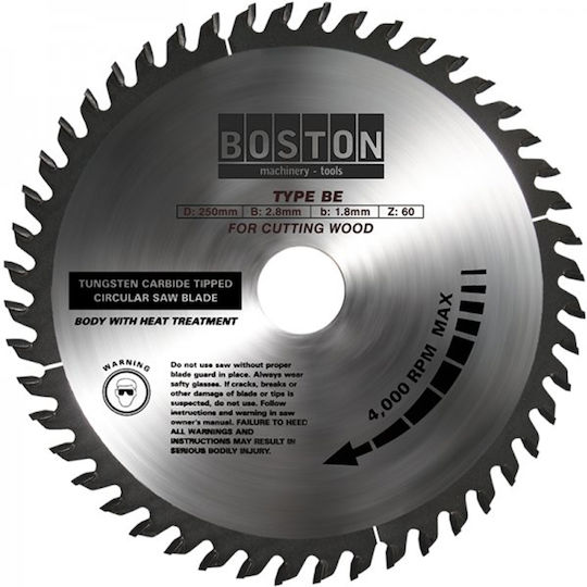 Boston Disc de tăiere Lemn cu 60 Dinti 250mm