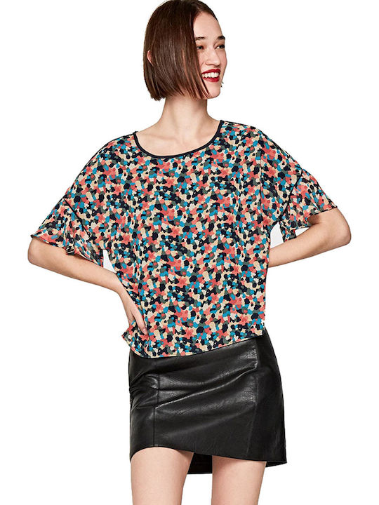 Pepe Jeans Marlene Women's Summer Blouse Short Sleeve Multicolour