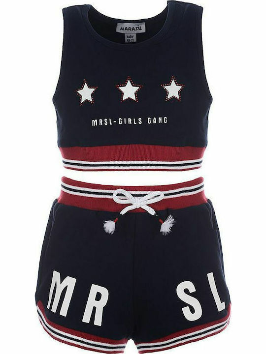 Marasil Kids Set with Shorts Summer 2pcs Navy Blue