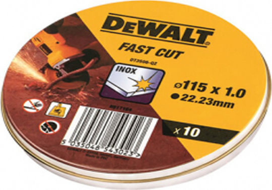 Dewalt High Performance Disc 115mm Cutting Disc Metal Hole Diameter 115mm 1pcs