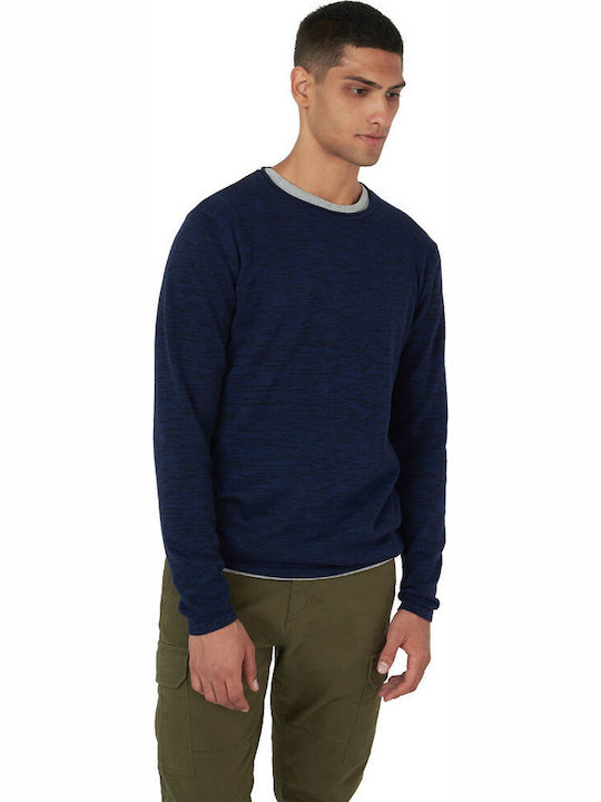 Funky Buddha Herren Langarm-Pullover Navy