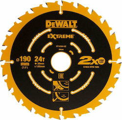 Dewalt DT10304 Δίσκος Κοπής Ξύλου 190mm με 24 Δόντια