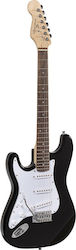 Soundsation Rider Standard S Electric Guitar for Left-Handers ST Style Black