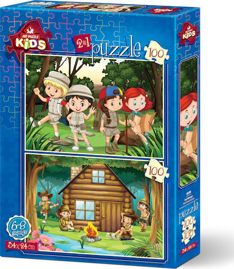Kids Puzzle The Scout Camp for 6+ years old+ Years 100pcs Art Puzzle