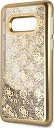 Guess Glitter 4G Umschlag Rückseite Kunststoff Gold (Galaxy S10e) GUHCS10LPEOLGGO