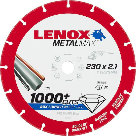 Lenox Диск за рязане за ъглошлайф 230mm Диск за рязане Метал 230мм