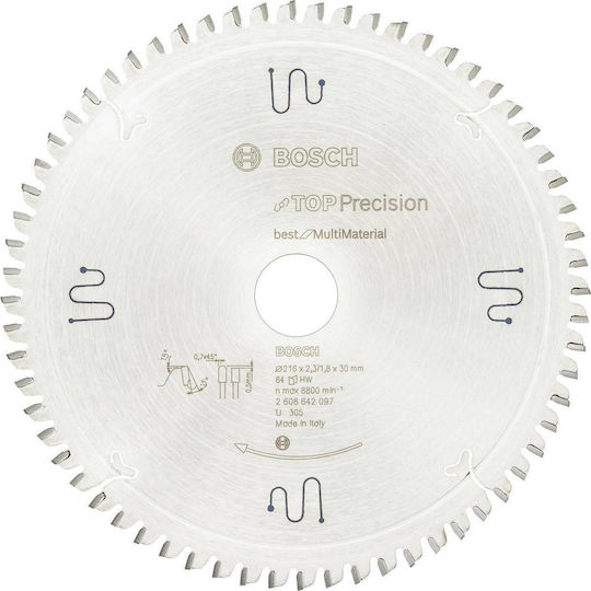 Bosch Cutting Disc Multi Material 216x30mm Cutting Disc Wood Hole Diameter 216mm 1pcs