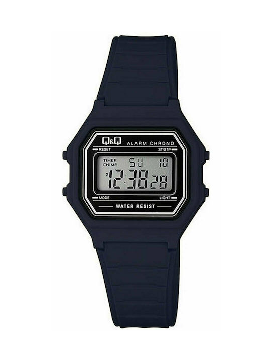 Q&Q Digital Uhr mit Schwarz Kautschukarmband