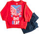 Joyce Kids Sweatpants Set Red 2pcs