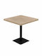 Square Table Tavern Wooden with Metal Frame 80x80x75cm