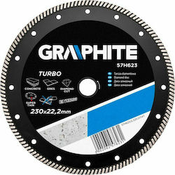 Graphite Diamond Disc Turbo 230mm 57H623 Cutting Disc Construction Materials Hole Diameter 230mm 1pcs