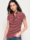 Superdry Pacific Stripe Femeie Polo Bluză Mânecă scurtă Cu dungi Multicolor