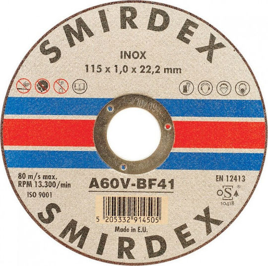 Smirdex Metal Cutting Disc Inox 180x1.6x22mm Cutting Disc Metal Hole Diameter 180mm 1pcs