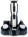 Izzy PG100 Plus Σετ Επαναφορτιζόμενης Κουρευτικής Μηχανής Black/Silver