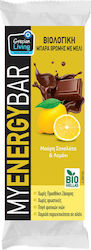 Grecian Living Organic My Energy Bar Oat Bar with Dark Chocolate & Lemon No Added Sugar 40g