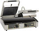 Roller Grill Majestic L Commercial Double Sandwich Maker with Cast iron Ribbed Top and Flat Bottom 4000W