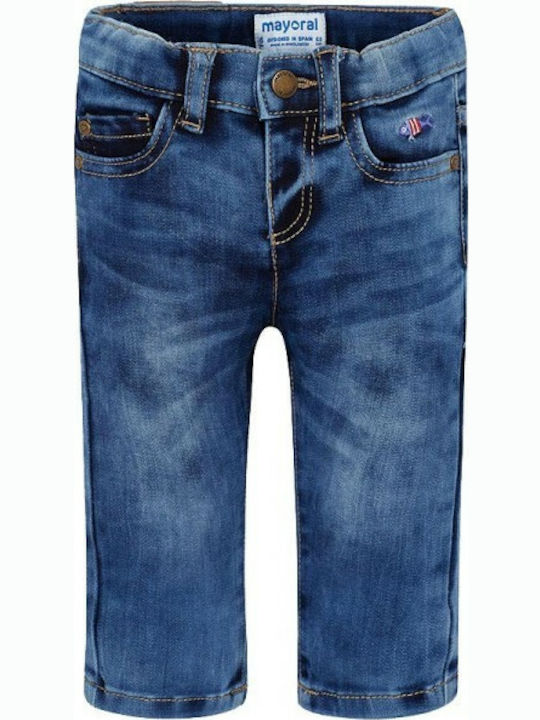 Mayoral Kids Denim Trousers Navy Blue