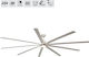 Faro Barcelona Manhattan XXL Deckenventilator 244cm mit Leuchte Matt Nickel