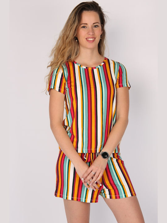 Only Summer Women's Blouse Short Sleeve Multicolour