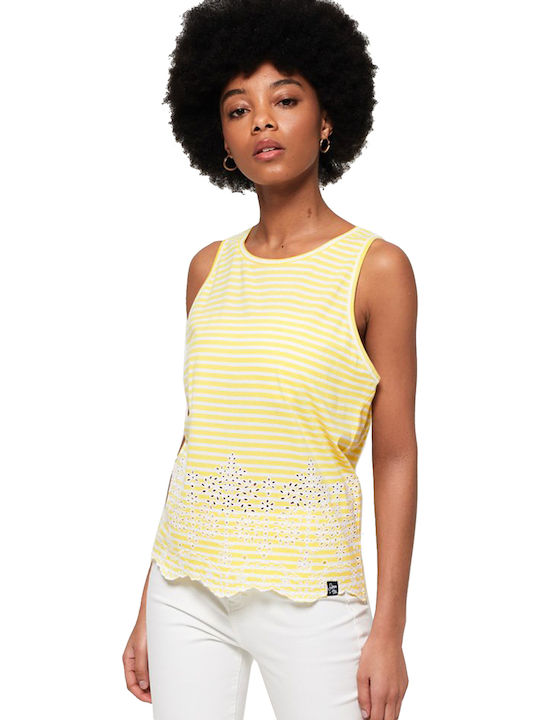 Superdry Lara Women's Summer Blouse Sleeveless Yellow