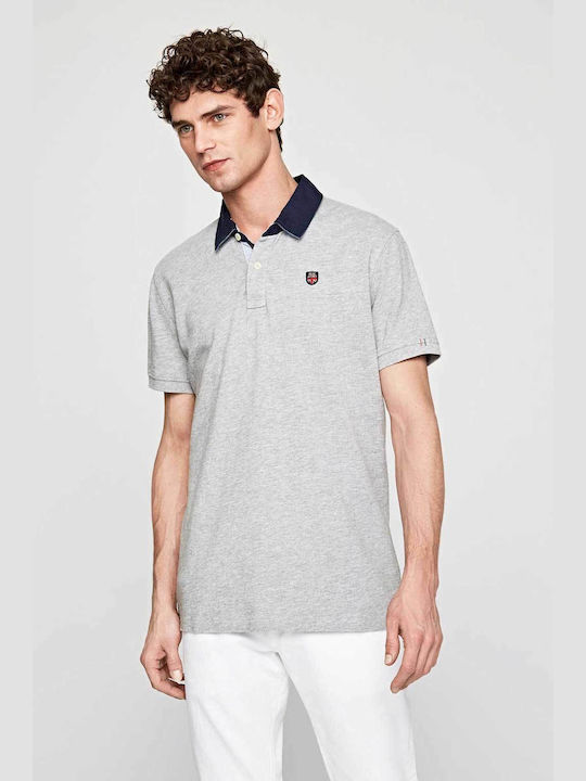 Pepe Jeans Peter Ανδρικό T-shirt Polo Γκρι