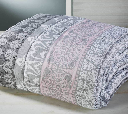 Whitegg Bettdecke Großes Doppelbett mit Microfiber-Füllung 220x240cm BETTDECKE 56 Lila