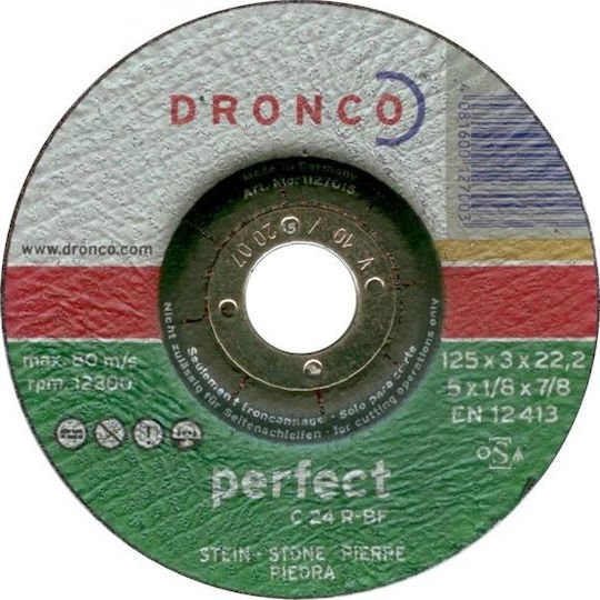 Dronco Cutting Disc for Stone C 24 R 125mm Cutting Disc Construction Materials Hole Diameter 125mm 1pcs