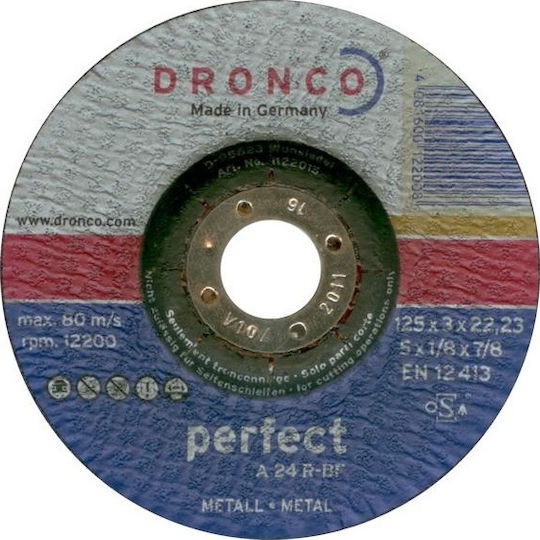 Dronco Cutting Disc Metal A 24 R Cutting Disc Metal Hole Diameter 125mm 1pcs