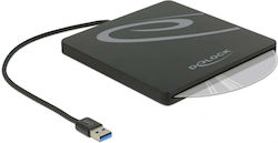 DeLock Extern Unitate optică Înregistrare/Citire DVD/CD pentru Desktop / Laptop Negru 42604