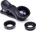 25692 Phone Camera Lens Set Fisheye / Macro / Wide Angle 3pcs