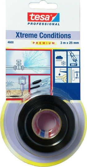 Tesa Αυτοβουλκανιζόμενη Μονωτική Ταινία 25mm x 3m Xtreme Conditions Black Μαύρη