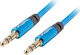 Lanberg Lanberg 3.5mm Jack Cable - 3.5mm Male to 3.5mm Male Blue 1m CA-MJMJ-10CU-0010-BL