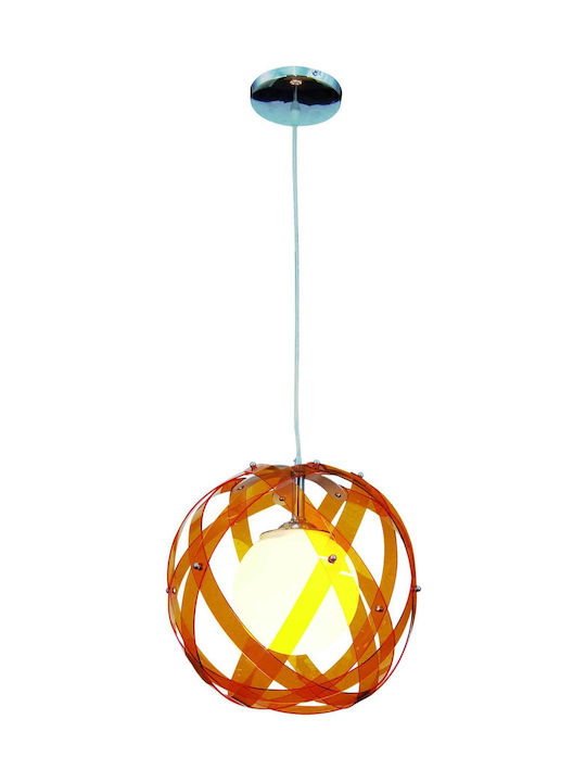 Home Lighting Nefeli Μοντέρνο Κρεμαστό Φωτιστικό με Ενσωματωμένο LED σε Πορτοκαλί Χρώμα