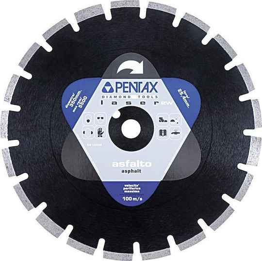 Pentax Wet Cutting Asphalt Disc 350mm Cutting Disc Construction Materials Hole Diameter 350mm 1pcs