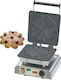Neumarker Big Heart Commercial Waffle Maker Single 90° Opening for Flower Shape Waffles 12-40720DT