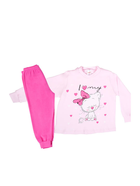 Minerva Pijama pentru copii De vară De bumbac Roz Cute Animals 90-61336