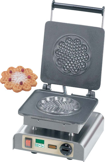 Neumarker Small Heart Commercial Waffle Maker Single 90° Opening for Flower Shape Waffles 12-40719DT