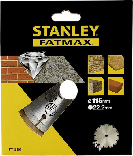 Stanley Δίσκος Κοπής Δομικών Υλικών 115mm