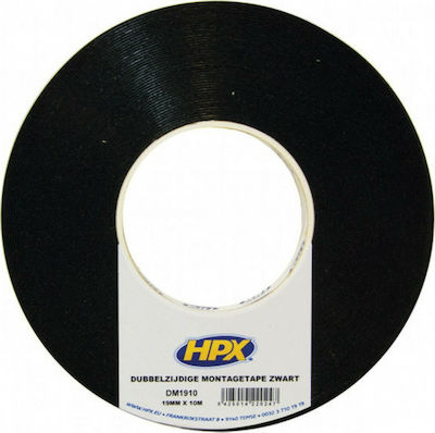 HPX Mounting Selbstklebend Schaumstoff Doppelseitiges Klebeband Schwarz 19mmx10m 1Stück DM1910