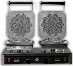 M&M equipment WAF ΑD/H-H Gewerbliches Waffeleisen Doppelter für Waffeln in Form von Blume
