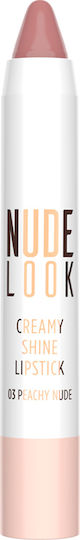 Golden Rose Nude Look Creamy Shine Creion Ruj Transparent 03 Peachy Nude 3.5gr