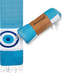 Pestemal Μάτι Beach Towel Cotton Light Blue 180x90cm.