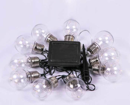 V-TAC Hanging Solar Light Garland 1W 100lm Warm White 3000K with Photocell IP54