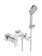 Ideal Standard Edge Mixing Bathtub Shower Faucet Complete Set Silver