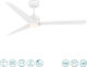 Faro Barcelona NU L Ceiling Fan 132cm with Light Fixture White