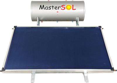 MasterSOL Eco Ηλιακός Θερμοσίφωνας 160 λίτρων Glass Διπλής Ενέργειας με 2τ.μ. Οριζόντιο Συλλέκτη