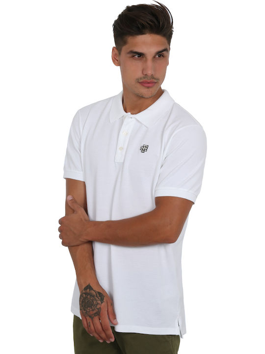 Franklin & Marshall Polo Μπλούζα Κοντομάνικη Λευκή